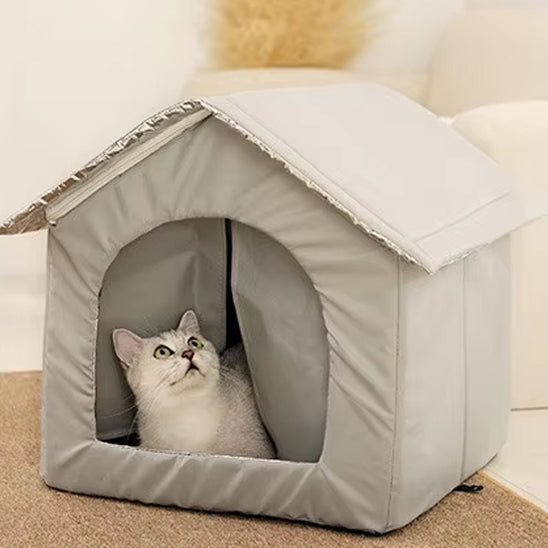 chat panier gris lavable moelleux pamoucats