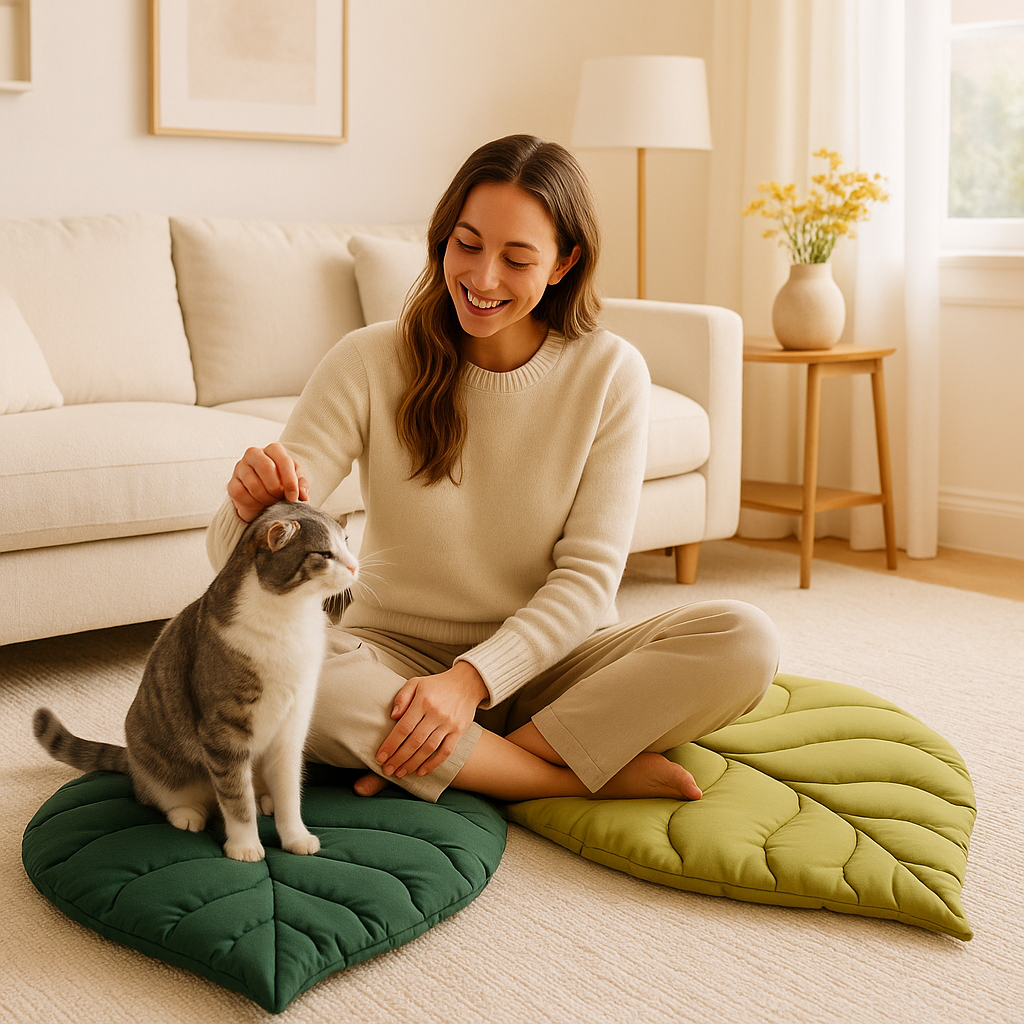 coussin-a-chat-femme-caresse-chat-sur-coussin