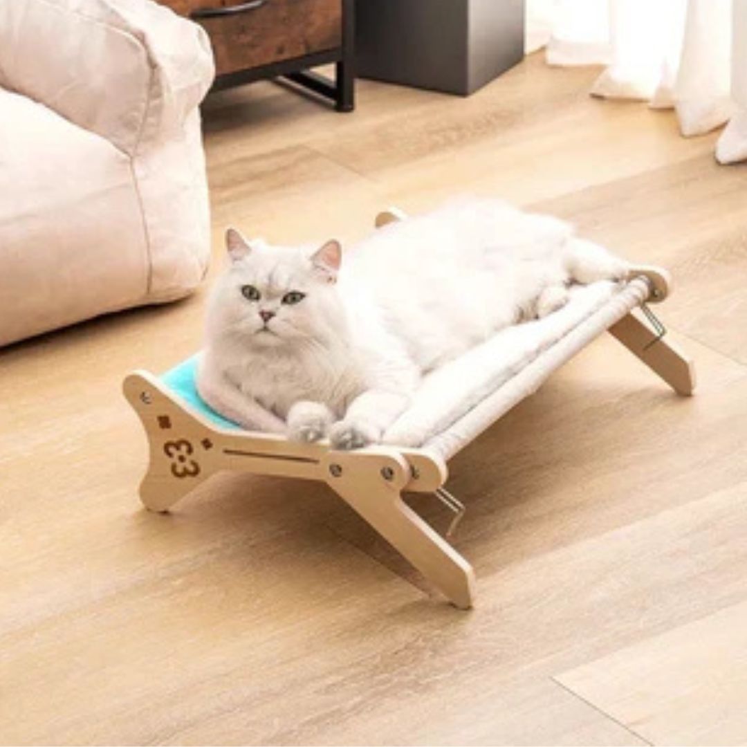 hamac pour chat bleu jolie hanocats