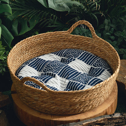panier chat osier coussin podisiercats