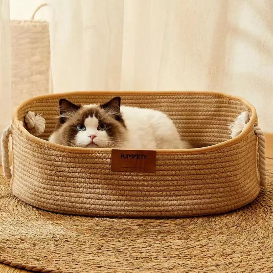 panier en osier pour chat apaisant purucats