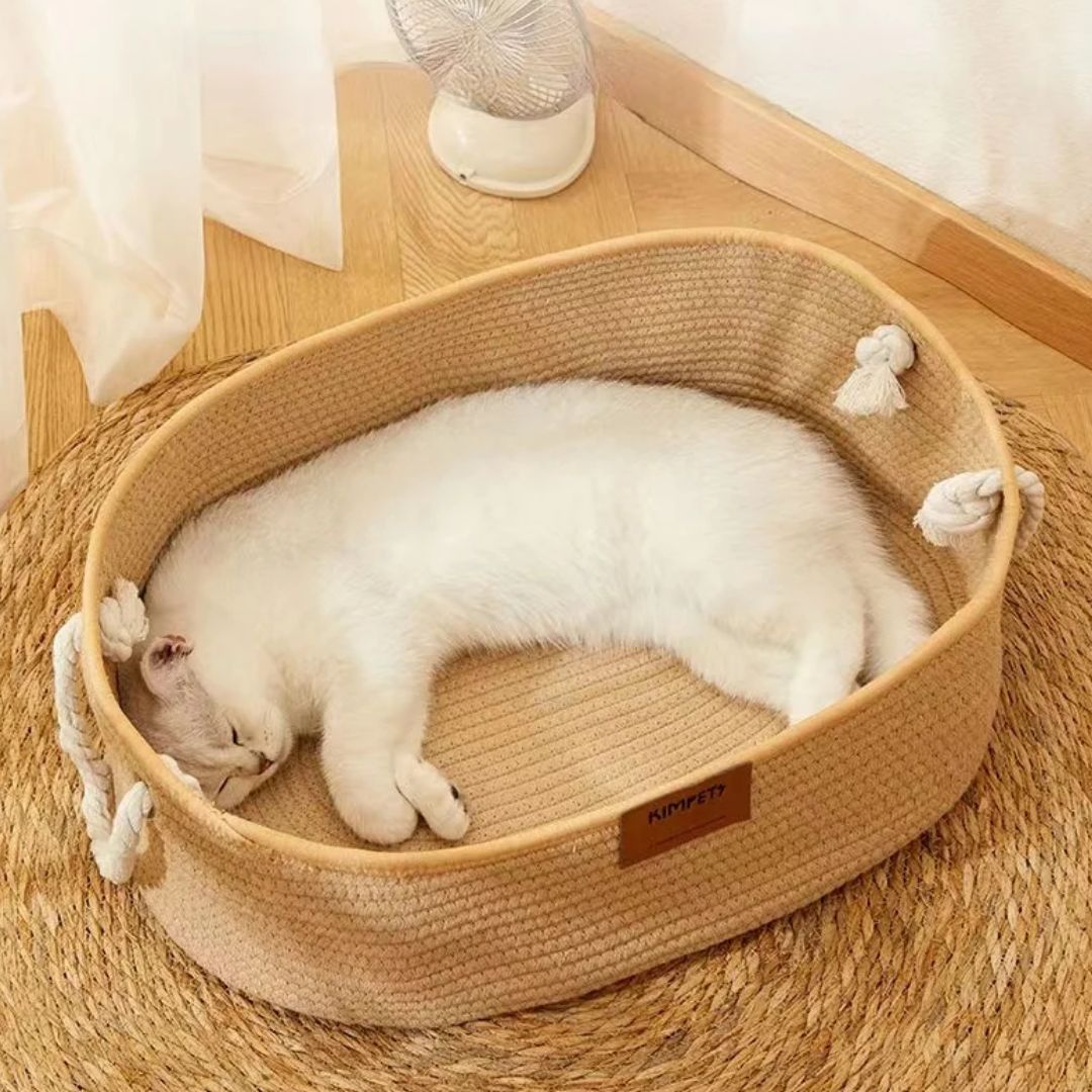 panier en osier pour chat rotin purucats