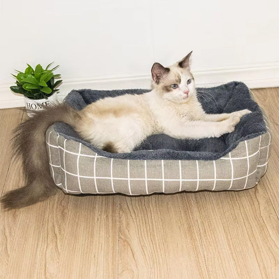 panier pour chat a carreaux ponicats