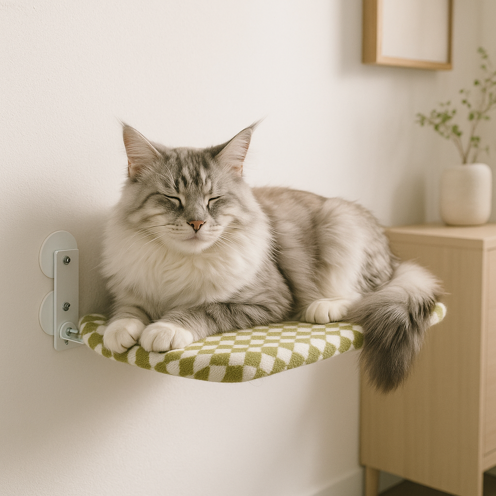 hamac chat fenetre vert houvocats