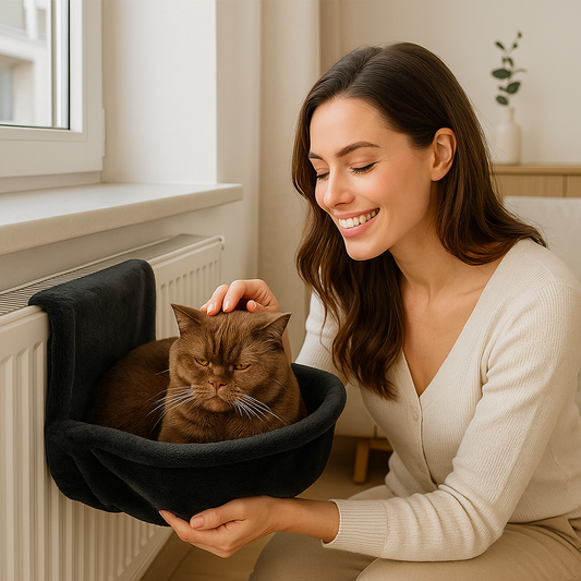 hamac radiateur chat gris confortable haroncats