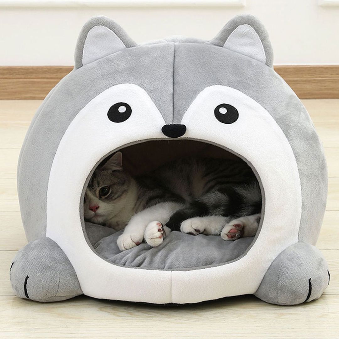 panier chat loup confort doux