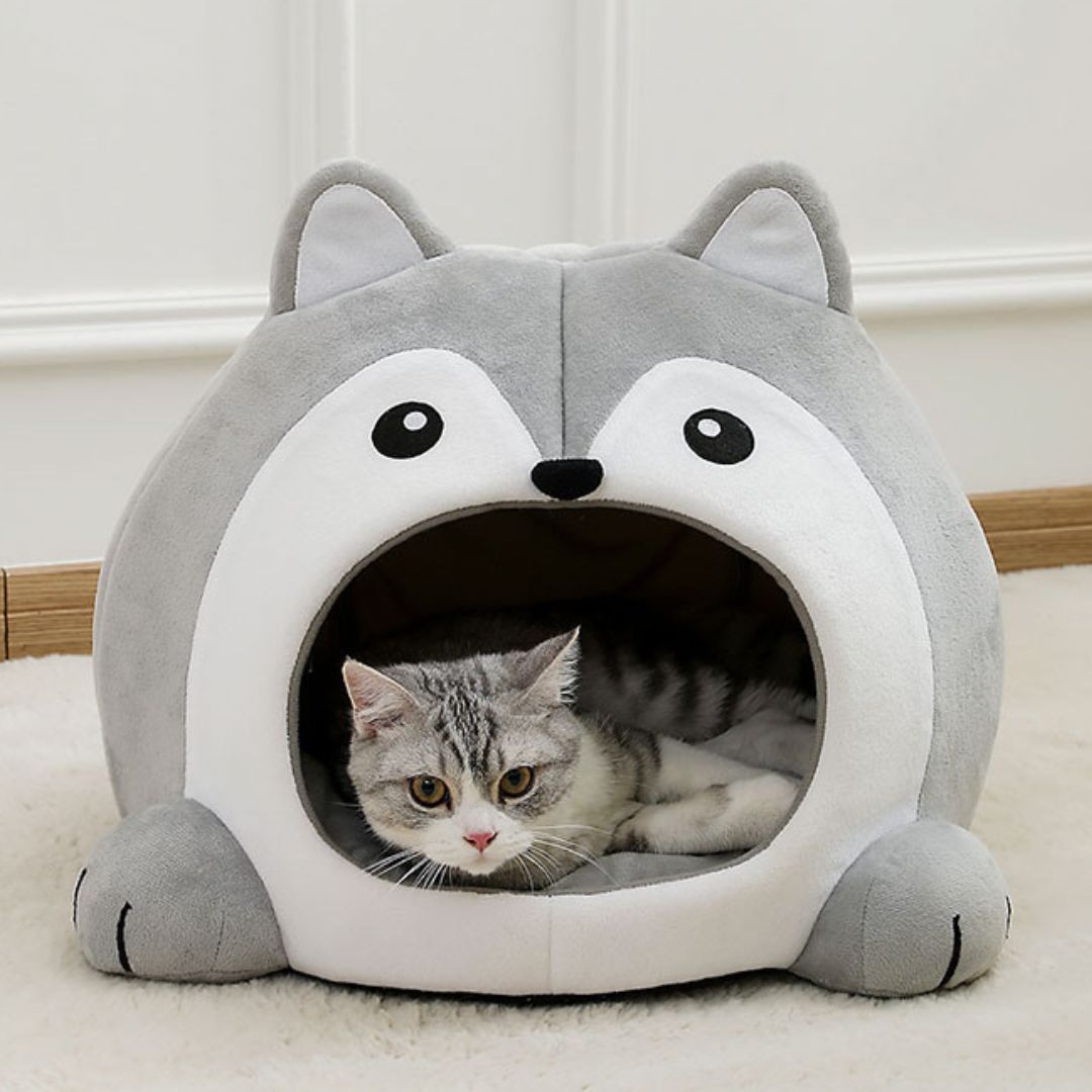panier chat loup doux