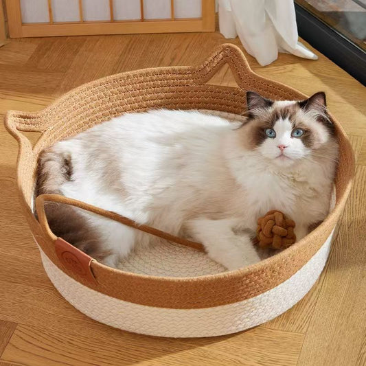 panier chat osier marron confortable posilloucats