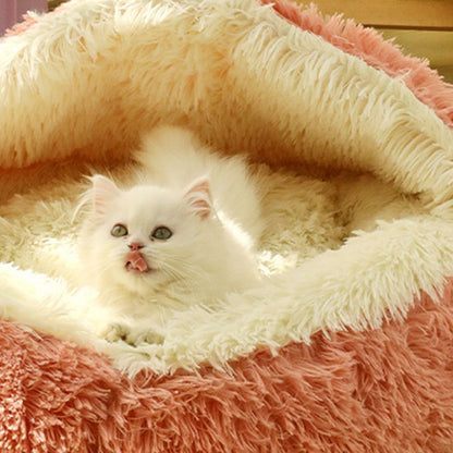 panier chat rose doux confortable
